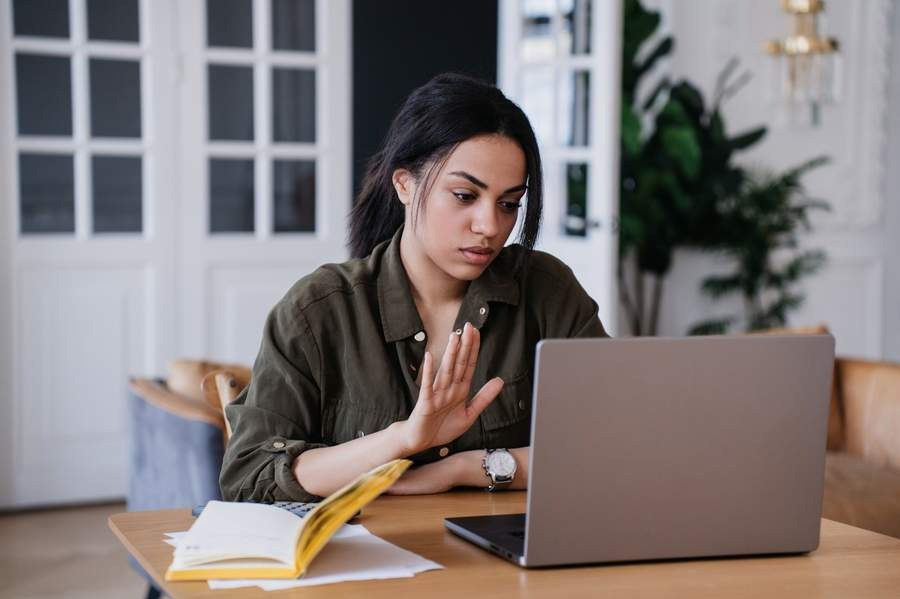 Person completing a self-guided EMDR session at home